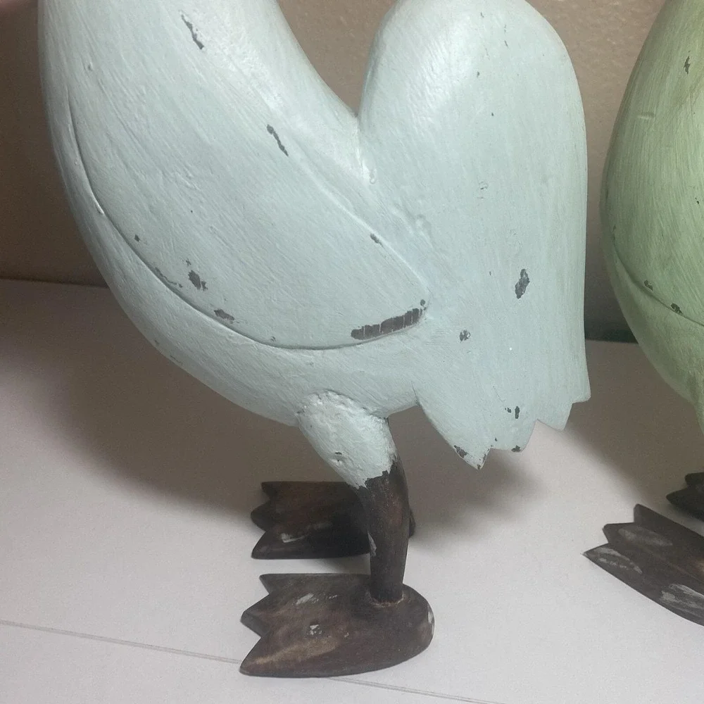 Folk Art Country Figurine Chicken Hen Home Decor 16